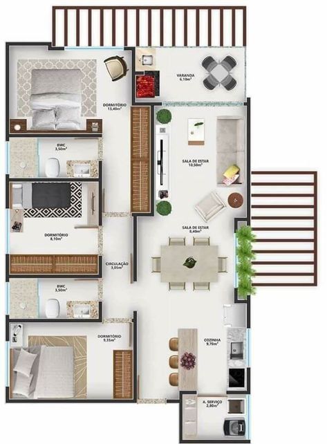 Top 40 3D Floor Plan Ideas Stairs Bathroom, Floor Plan Ideas, 3d Floor Plan, 3d House Plans, House Floor Design, Sims 4 House Design, Apartment Floor Plans, House Construction Plan, House Layout Plans