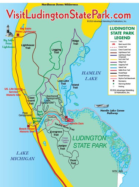 Ludington State Park Map Manistee National Forest, Ludington Michigan, Silver Lake Sand Dunes, Ludington State Park, Michigan State Parks, Michigan Road Trip, Michigan Vacations, Michigan Beaches, Lake Shore Drive