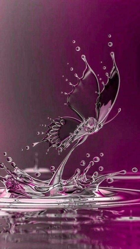 Water Droplets Wallpaper, Droplets Wallpaper, Water Droplets Art, Purple Butterfly Wallpaper, Beautiful Flower Drawings, Love Pink Wallpaper, Pop Art Drawing, Love Wallpapers Romantic, Elegant Wallpaper