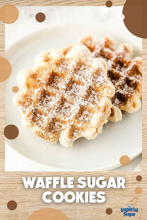 Waffle Iron Cookies, Butterfinger Cookies, Waffle Maker Recipes, Cookie Cake Pie, Waffles Easy, Most Popular Desserts, Crazy Cookies, Waffle Cookies, Cookies Brownies