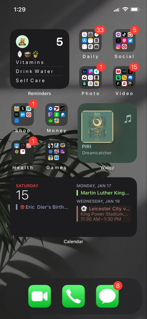 Green aesthetic iPhone Black Theme Phone Organization, Black Phone Layout Aesthetic, Iphone 11 Setup Homescreen, Dark Aesthetic Home Screen Layout, Aesthetic Dark Homescreen Layout, Aesthetic Phone Layout Dark, Health Game, Organization Apps, King Power