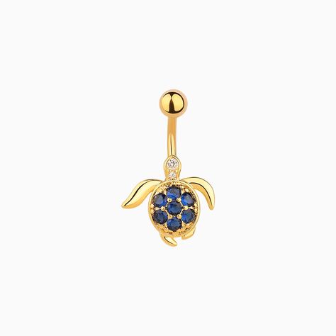 Dive into style with our Swimming Turtle Belly Ring! Available in green or blue gem set turtles, this belly ring adds a dash of interest to any outfit. Perfect for beach lovers and those looking for a unique accessory. Detail： -Post material: gold plated with internal stainless steel or stainless steel. Cubic Zirconia -Gauge: 14g | 1.6mm -Post Length: 10mm -Ball diameter: 5mm -Bottom dimensions: 15.7mm Length x 16mm Width -Include: single item *For healed piercings* Belly Bottom Ring, Belly Ring Aesthetic, Summer Belly Button Rings, Cute Belly Button Piercing, Cute Belly Button Rings, Gold Belly Piercing, Unique Belly Rings, Swimming Turtle, Cute Belly Rings