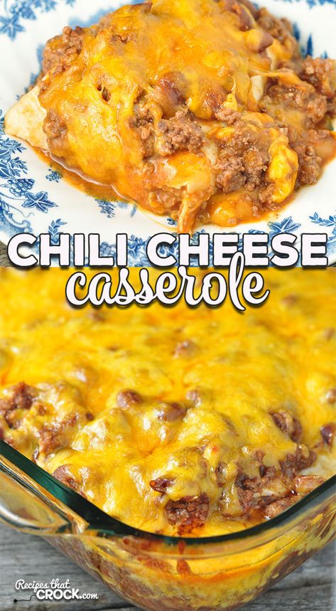 Chili Cheese Burrito Casserole, Super Simple Casserole, Chilli Casserole Recipes, Simple Casserole Recipes Easy Meals, Casserole Recipes For Potluck, Recipes With Canned Chili, Chili Meat Recipes, No Cheese Casserole Recipes, Cheez Whiz Recipes