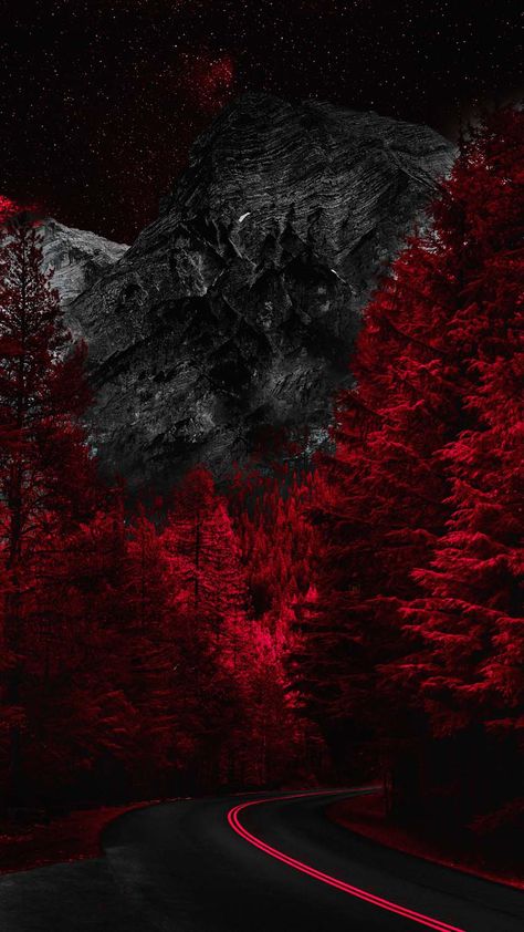 Nature, Dark Nature Wallpaper, Gothic Landscape, Red And Black Wallpaper, Nature Iphone Wallpaper, Dark Nature, Night Forest, Free Iphone Wallpaper, Scary Art