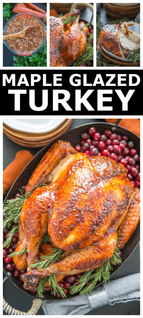 Maple-Glazed Turkey Dry-brined Turkey With Tangy Honey Glaze, Maple Butter Turkey, Maple Glazed Turkey Thanksgiving Recipes, Honey Roasted Turkey Recipes, Maple Turkey Recipes Thanksgiving, Maple Bourbon Glazed Turkey, Sweet Turkey Recipes Thanksgiving, Turkey Glaze Thanksgiving, Crispy Turkey Thanksgiving