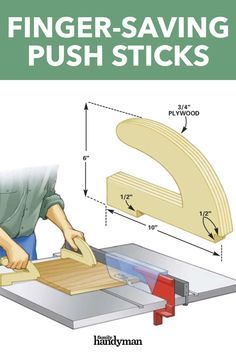 Woodworking Jig Plans, Push Stick, Workshop Projects, Desk Diy, The Family Handyman, Outils De Menuiserie, Woodworking For Kids, Woodworking Workbench, Woodworking Workshop