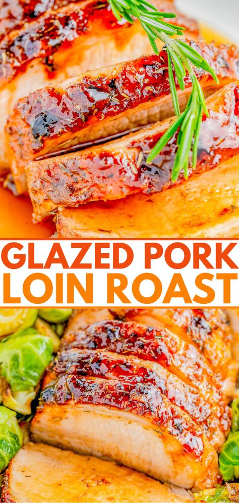 Glazed Pork Loin Roast — Pork loin is first coated in a FLAVOR-PACKED dry spice rub, then topped with a tangy brown sugar glaze before being roasted. EASY enough to make on busy weeknights, but IMPRESSIVE enough to serve to guests or make for the holidays! Best Way To Cook Pork Tenderloin In Oven, Pork Loin Oven Recipes, Grilled Pork Loin Recipes, Pork Loin Rub, Boneless Pork Loin Recipes, Pork Loin Oven, Glazed Pork Loin, Roast Pork Loin, Loin Recipes