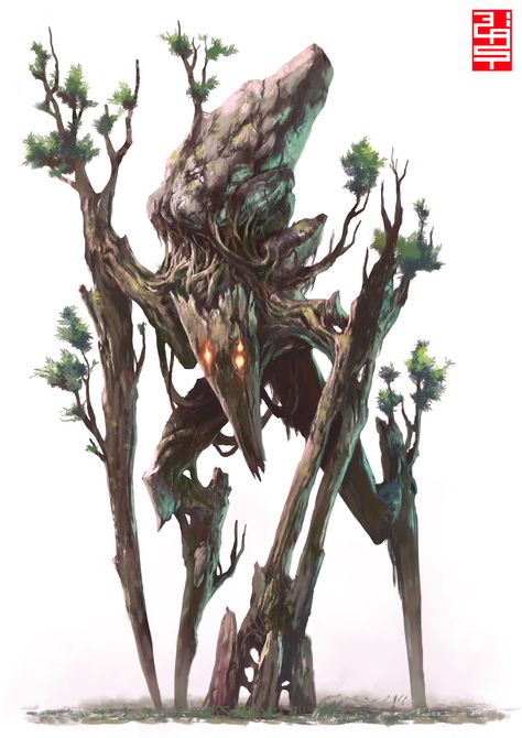 ArtStation - Spriggan-, Biagio D'Alessandro Plant Monster, Fantasy Beasts, 다크 판타지, Forest Creatures, Monster Concept Art, Fantasy Monster, Fantasy Creatures Art, Creature Feature, Mythical Creatures Art