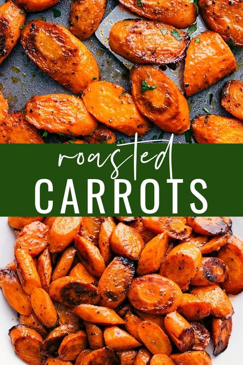 These delicious Roasted Carrots make the perfect side dish for just about any meal. Roasting them at a high temperature brings out their natural sweetness and gives them the perfect caramelized edges and tender-crisp texture. This post includes both a sweet and a savory recipe. #sidedish #best #quick #easy #appetizer #roasted #carrots Roasted Vegetables Meal Prep, Roasted Sliced Carrots, Roasted Carrots Stovetop, Soft Roasted Carrots, Quick Roasted Carrots, Savory Roasted Carrots Oven, Roasted Carrots Savory, Roasted Carrots And Celery, Roasted Squash And Carrots