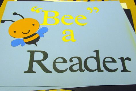 "Bee" a Reader...really cute slogan for a bulletin board! :) Bee Bulletin Boards, Library Signage, Reading Display, Library Bulletin Board, Library Themes, Library Bulletin Boards, Library Boards, Elementary Library, 4th Grade Classroom