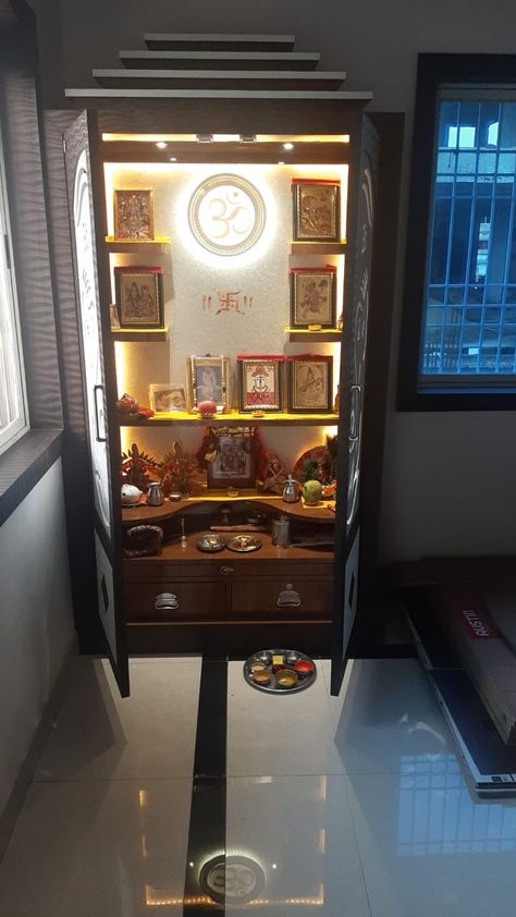 Pooja Shelves Ideas Indian, 3 Feet Pooja Room, Indian Pooja Mandir, Pooja Stand Design, Pooja Unit Ideas Indian, 2 Feet Pooja Unit, Pooja Stand Ideas Indian, Small Pooja Unit Designs, Pooja Room Design Door