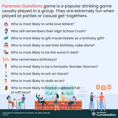 Questions For Paranoia Game, Paranoia Game Questions Spicy, Paranoia Game Questions, Drinking Game Questions, Paranoia Game, Paranoia Questions, Good Truth Or Dares, Fun Sleepover Games, Truth Or Dare Games