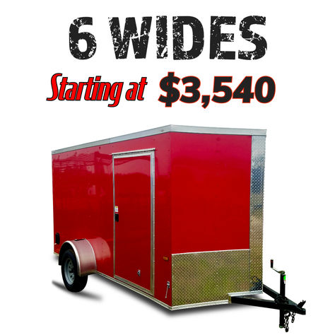 🌟 Rock Solid Cargo 6-Wides from $3,540! 🌟 1-888-287-3954 • Sturdy 3" Frame • 75" Interior Height • Durable Exterior • LED Lighting • E-Z Lube Axle • V-Nose & Z-Tech Undercoating • Fast build times & 5-yr warranty! #RockSolidCargo #AffordableQuality 🚚💨🔒 Small Cargo Trailers, Exterior Led Lighting, Converted Cargo Trailer, Cargo Trailers For Sale, Construction Gear, School Bus Tiny House, Enclosed Cargo Trailers, Minivan Camper Conversion, Cargo Trailer Conversion