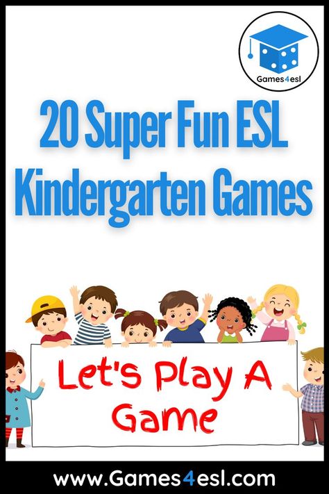 Check out our favorite FREE ESL Kindergarten games and activities. Esol Kindergarten Activities, Kindergarten Newcomer Esl, Pre K Esl Activities, Vocabulary Games For Kindergarten, Preschool Esl Activities, Esl For Preschoolers, Esl Kindergarten Activities, English Games For Kindergarten, Esl Preschool Activities