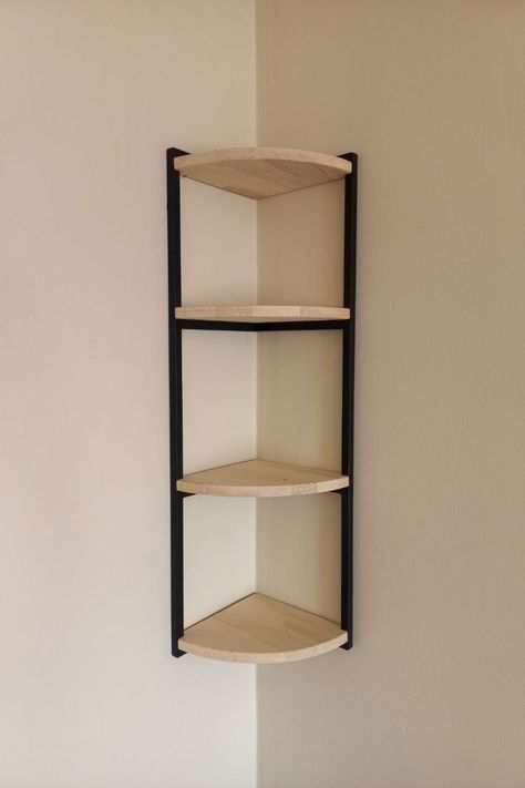 Creative Shelving Unit Ideas to Organize Your Space Inspiring Ideas for Every Room in Your Home Small Corner Decor, Metal Corner Shelf, Black Corner Shelf, Towel Rack With Shelf, Wood Corner Shelf, Bookshelf Metal, Steel Bed Design, Corner Shelf Ideas, Wood Corner Shelves