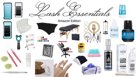 Lash Artist Essentials, Lash Extension Essentials, Lash Tech Essentials, Lash Tech Supplies List, Beginner Lash Tech Prices, Lash Essentials, Esthetician Room Supplies, Lashes Tips, Eyelash Studio