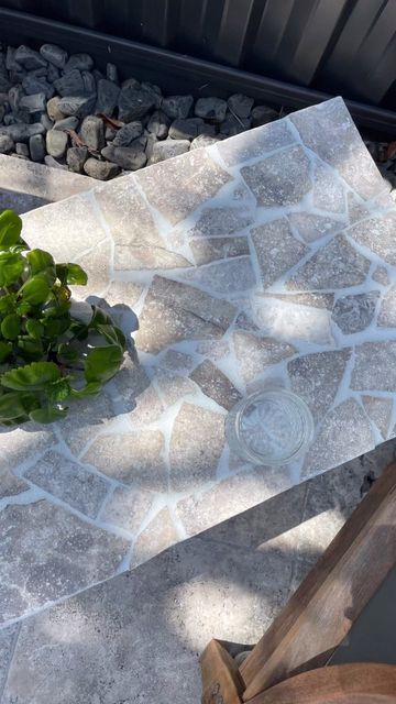 Kim Amery ~ Upcycling • Diy on Instagram: "I mean, how hard could it really be! 🤣 #diymosaic #mosaictiles #mosaictable #diytiling #travertine #upcycledfurniture #upcycling #howhardcanitbe #savedfromlandfill" Tile Coffee Table, Mosaic Coffee Table, Tiled Coffee Table, Upcycling Diy, Mosaic Table, Table Diy, Diy Coffee Table, Mosaic Diy, Diy Table