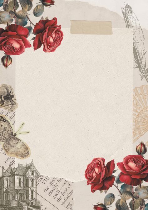 Vintage Red Roses Scrapbook Aesthetic Classic Document A4 Notes Canva Template @canva #template #vintage #template #scrapbook #classic #document Best Birthday Template, Photo Paper Art Projects, Cute Notes Background, Classic Background Aesthetic, Scrapbook Journal Template, Red Notes Aesthetic, Red Template Aesthetic, Aesthetic Scrapbook Template, Vintage Notebook Aesthetic