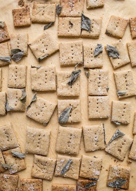 Simple and delicious, these Savory Oat Crackers are gluten-free and can be made with fresh or dried herbs. Vegan and dairy-free option included.        #crackers #glutenfree #oat #savory #snacks #healthy Oat Crackers Recipe, Oat Crackers, Sourdough Crackers, Savory Baking, Food Savory, Savoury Biscuits, Homemade Crackers, Cracker Recipes, Dried Herbs