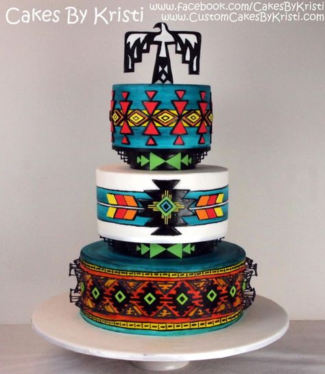 Baking and Sweets Show Wedding Cake Entry - Cake by Cakes By Kristi Aztec Cake Ideas, Native American Cake Designs, Choctaw Wedding, Native American Cake, African Wedding Cakes, Cake Heart, Cake Wrecks, Gorgeous Cakes, Fancy Cakes