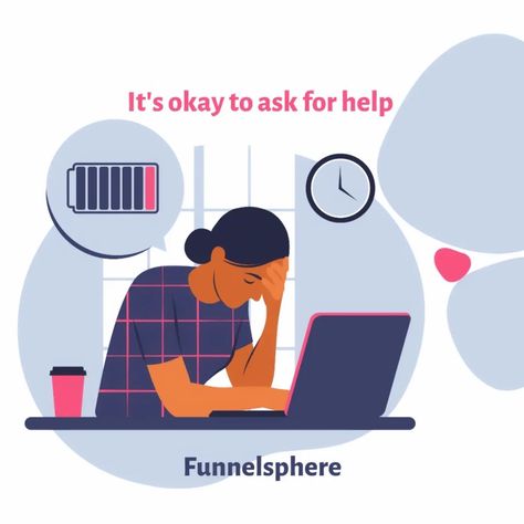 Don't be afraid to ask for help! As a coach or business owner, you're used to being an expert. But even experts need guidance sometimes! I remember when I first started my business, I was determined to do everything myself. But soon, I was overwhelmed and stuck. It wasn't until I asked for help from a mentor that things started to fall into place. Don't let pride hold you back from achieving your goals. Whether it's a business strategy, marketing advice, coaches or just a fresh perspective... Burnout Syndrome, Mental Health At Work, Healthy Workplace, Health Words, Importance Of Mental Health, Awareness Poster, Feminine Health, Marketing Advice, Good Mental Health