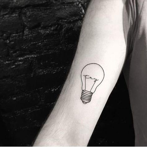 Bulb Tattoo, Lightbulb Tattoo, Semicolon Tattoo, 4 Tattoo, Cute Tiny Tattoos, Music Tattoos, Lightbulbs, Tattoo Flash Art, Little Tattoos