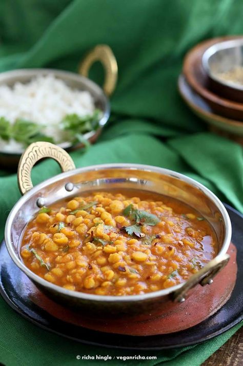 Easy Chana Dal Recipe. Split Chickpea Soup - Vegan Richa Vegan Richa, Chana Dal, Chickpea Soup, Soy Free Recipes, Soup Vegan, Dal Recipe, Vegan Soups, Homemade Yogurt, Healthy Soup Recipes