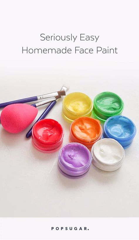 Seriously Easy Homemade Face Paint Homemade Face Paint, Face Paint Recipe, Diy Face Paint, Homemade Face Paints, Homemade Paint, Homemade Art, Face Mask Recipe, Pintura Facial, Face Painting Halloween