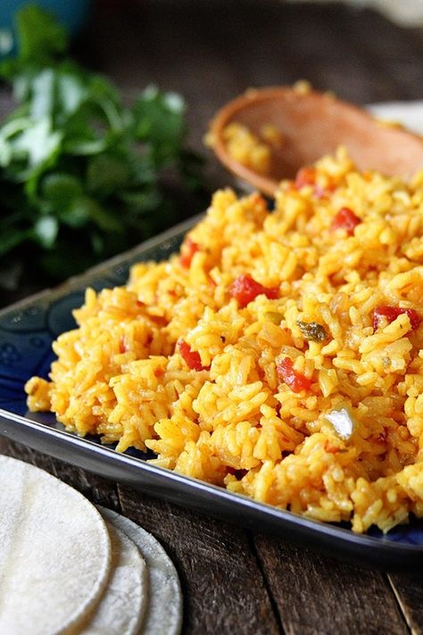 Easiest Mexican Inspired Salsa Rice Corn Casserole With Yellow Rice, Rice And Corn Casserole, Salsa Rice, Rice And Corn, Grilled Shrimp Tacos, Mexican Rice Easy, Mexican Rice Recipes, Rice Casserole Recipes, Peach Salsa