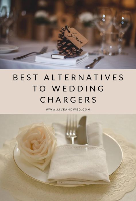 Best Alternatives to Wedding Chargers - LIVE&WED Wedding Place Settings On A Budget, Elegant Plastic Plates Wedding, Diy Wedding Plates Place Settings, Wedding Place Setting Ideas Without Plates, Disposable Charger Plates Wedding Ideas, Diy Plate Chargers Wedding, Wedding No Charger Plates, Chargers For Wedding Receptions, Budget Table Settings