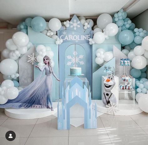 Frozen Birthday Party Decorations, Elsa Birthday Party, Frozen Decorations, Frozen Bday Party, Birthday Theme Decoration, Frozen Party Decorations, Disney Frozen Birthday Party, Birthday Decorations At Home