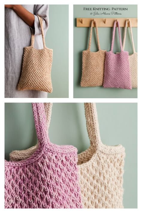 Summer Lace Tote Bag Free Knitting Pattern Bag For Knitting Projects, Knitting Patterns Bags Free, Knitted Bag Patterns Free, Knitted Purse Patterns Free, Knitting Project Bag Pattern Free, Easy Tote Bag Pattern Free, Knit Bag Pattern, Easy Crochet Tote Bag, Crochet Tote Bag Pattern