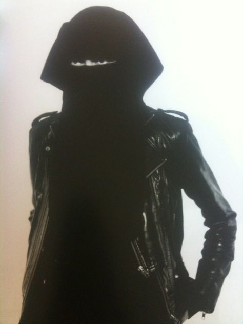 burka with leather jacket #awesome See More, Leather Jacket, Leather