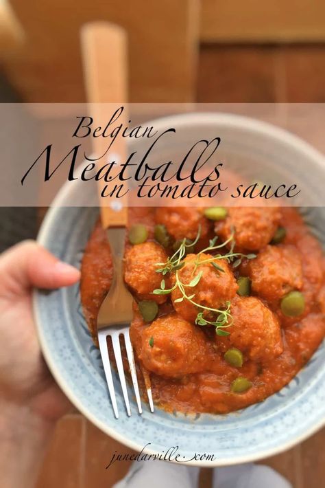 Belgian Meatballs In Tomato Sauce | Simple. Tasty. Good. Belgian Meatballs, Delicious Meatballs, Meatballs In Tomato Sauce, Perfect Meatballs, Meatball Dinner, Tasty Meatballs, Tomato Sauce Recipe, Recipe Dinner, Main Dish Salads