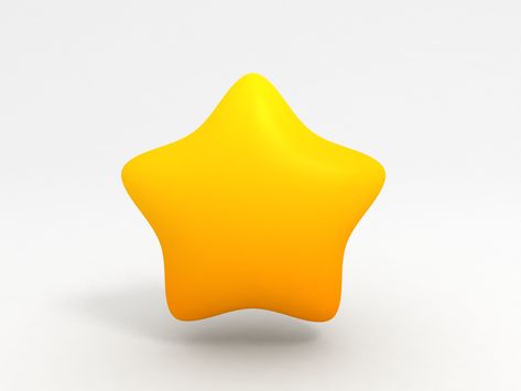 Round Star #Star Star Emoji, Star 3d, Round Star, Casual Art, Emoji Art, 3d Star, Flamingo Art, Star Character, 3d Icons