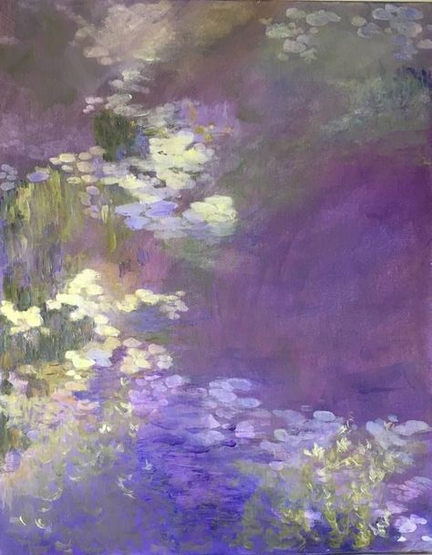 Original Nature Painting by Patricia Deck | Expressionism Art on Canvas | Natural Beauty -  #Art #Beauty #Canvas #Deck #Expressionism #natural #Nature #Original #Painting #Patricia Purple Impressionist Painting, Purple Nature Painting, Purple Classical Art, Purple Watercolor Landscape, Lavender Water Aesthetic, Purple Painting Abstract, Purple And Green Paintings, Purple Drawing Aesthetic, Purple Impressionism