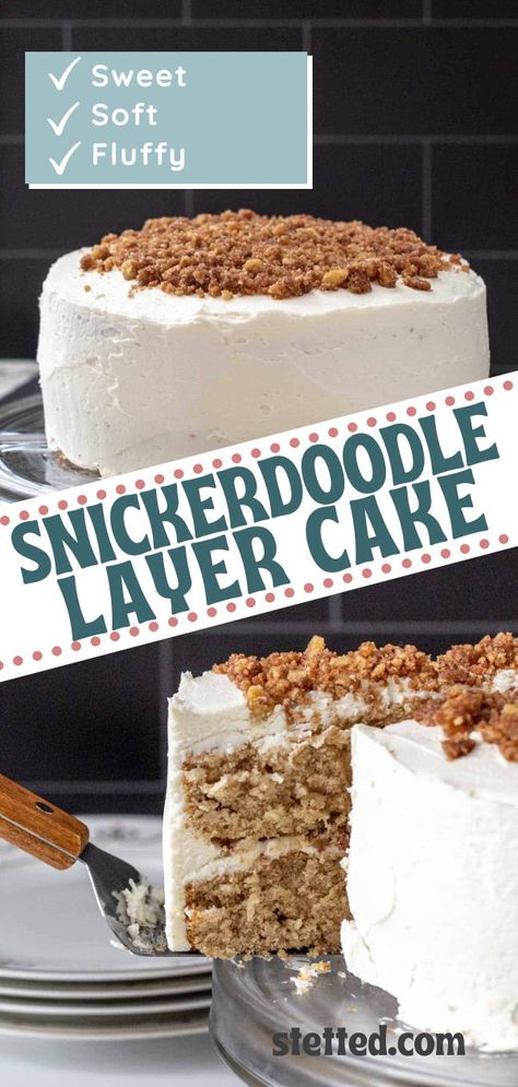 Snickerdoodle Casserole, Snickerdoodle Cookie Cake Recipe, Snickerdoodle Cookie Cake, Snickerdoodle Cake Recipe, Diy Sugar Cookies, Snickerdoodle Cake, Doodle Cake, Cake Flour Substitute, Brownies Recipes