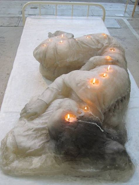 life size woman candle #boingboing Candle Sculpture, Candle Girl, Sleeping Women, Wow Art, Sculpture Installation, Figurative Sculpture, Art Sculpture, Installation Art, Sculpture Art