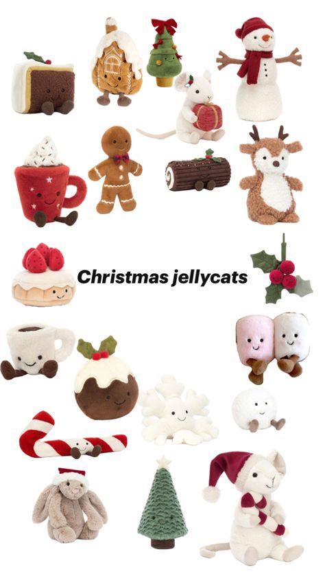 Christmas Jelly, Girly Christmas Gifts, Jellycat Stuffed Animals, Christmas Baskets, Christmas Feeling, Birthday Gifts For Best Friend, Cute Stuffed Animals, Christmas Mood, Christmas Aesthetic