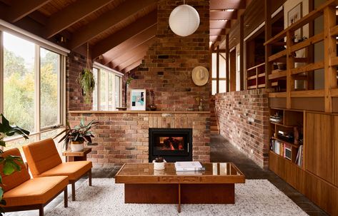 Bush Modernism, Pop And Scott, Custom Built Cabinets, Smith And Western, Modern Family Home, Mid Century Home, Lantern Pendant Lighting, Century Home, Melbourne House