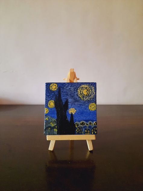 Van Gogh Make It Easy, Mini Canvas Art, Mini Canvas, Kids Art, Canvas Paintings, Acrylic Art, Van Gogh, Painting Ideas, New Art