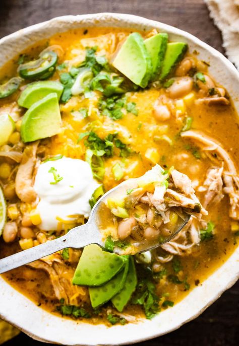 Crock Pot Recipes White Chicken Chili, Clean Instapot Recipes, Cooking Light White Chicken Chili, White Chicken Chili Elote, New York Times White Chicken Chili, Gut Friendly Crockpot Recipes, Healthy Green Chicken Chili, Light White Chicken Chili, Cha Cha’s White Chicken Chili