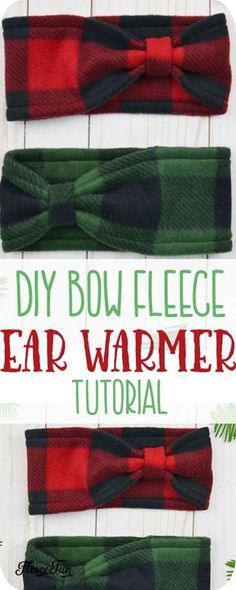 Make this cute Fleece Ear Warmer Headband DIY with bow styling. Great step by step instructions with pictures. Makes a great handmade gift. Fleece Sewing Projects, Ear Warmer Pattern, Fleece Projects, Sewing Headbands, Headband Diy, Bow Diy, Fleece Headbands, Sewing Fleece, Bow Style