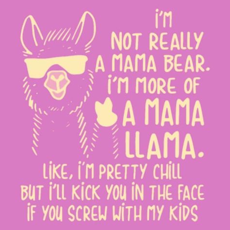 First of all! Llamas have suddenly become a thing in our family and I’m not sure how it happened 🤷🏼‍♀️! So when I saw this one I totally… Llama Quotes, Mama Bear Quotes, Bear Quotes, Mama Llama, Me Me, Mama Bear, Llama, The Face, Screw