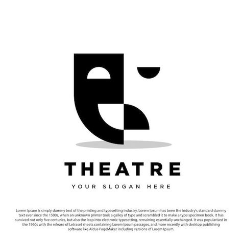 Drama Logo Design, Theater Logo Design, Theater Symbol, Mask Logo Design, Theater Illustration, Theater Branding, Theatre Symbol, Stage Logo, Theatre Workshop