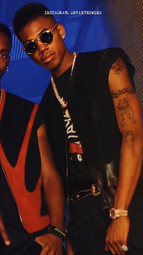 90s 2000s Party Outfit, Vintage Gaultier, 90s Black Men Fashion, 80s Hip Hop Fashion, 90s Heartthrobs, Devante Swing, Forever My Lady, 90s Black Men, Fedora Hat Style