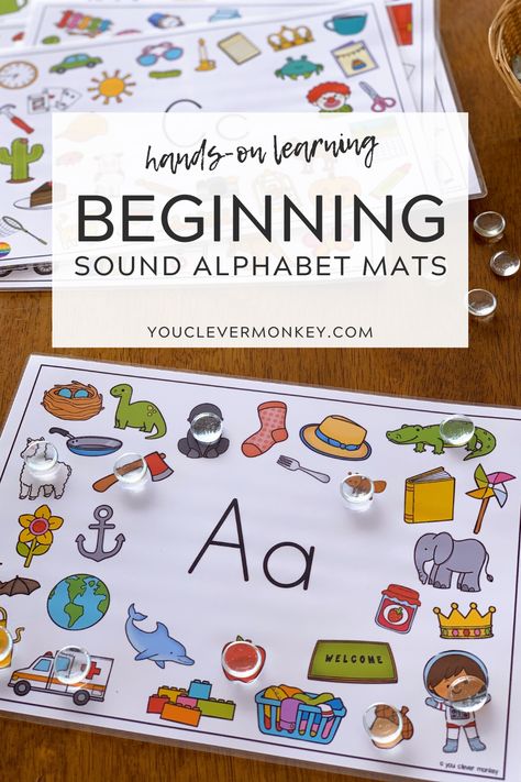 Teaching Initial Sounds, Initial Letter Sound Activities, Letter Focus Activities, Letters And Sounds Activities Preschool, Letter Sound Centers, Kindergarten Letter Sound Activities, Beginning Sounds Activities Preschool, How To Teach Letter Sounds, Beginning Sound Games