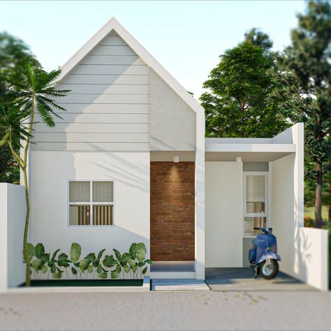 Skandinavian Houses Design Interior, Japandi Facade, Rumah Skandinavia, Scandinavian House Design Exterior, Small Scandinavian House, Muji House Design, Elegant House Design, Japandi House Exterior, Scandinavian Facade