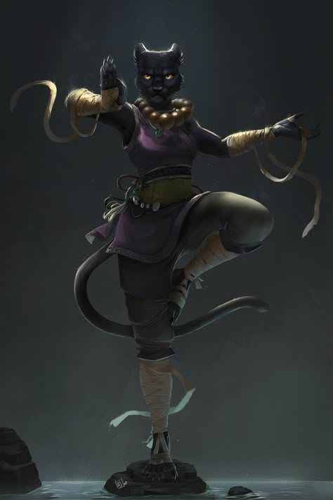 Tabaxi Monk , Annie Doyon on ArtStation at https://www.artstation.com/artwork/1nXRGe Tabaxi Monk, Monk Dnd, Elder Scrolls Art, Dnd Npc, Dnd Races, Dnd Character Ideas, D D Character Ideas, Dnd Ideas, Dungeons And Dragons Characters