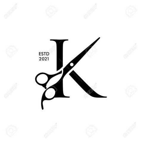 Luxury and Elegant illustration logo design Initial K Scissors for Barbershop cafelogo #brandlogo Barber Svg Free, Logo Design Barbershop, Hair Scissors Logo, Scissors Logo Design, K Logo Design Art, Logo Scissors, Graphic Design Logo Ideas, Hairdresser Logo Design, K Logo Design